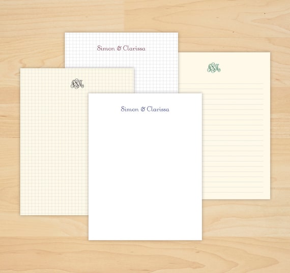 100 Sheet Memo Pad Personalized memos Monogram Memos Etsy