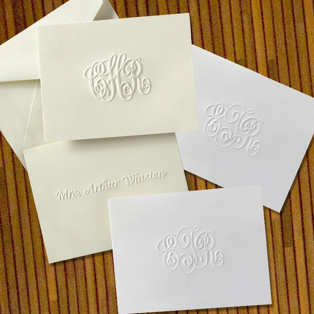 Personalized Gift Cards Monogram Gift Cards Personalized Note Cards