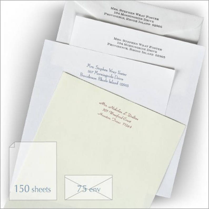 Standard Box of Sheets & Envelopes / Business Letterhead Etsy