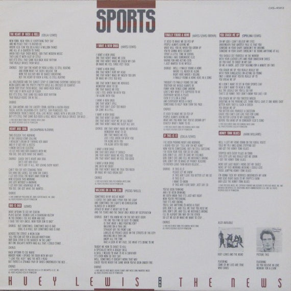 Huey Lewis and the News Sports Rock & Roll, Doo Wop, Pop
