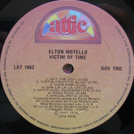 Elton Motello Victim of Time Vinyl, LP, Album 1979 Original