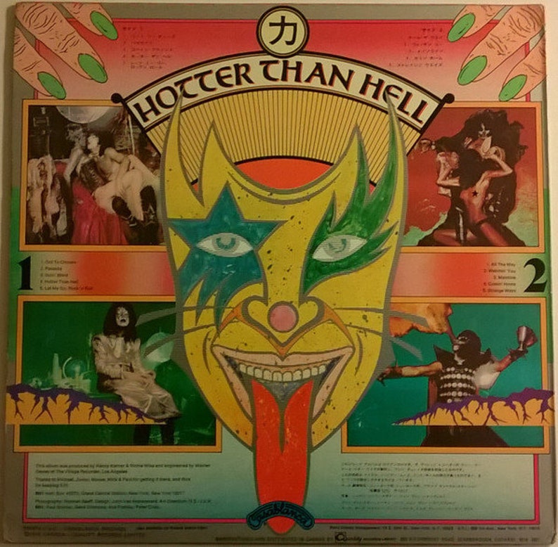 Kiss Hotter Than Hell Vinyl LP Album Glam 1974 Hard Rock Etsy