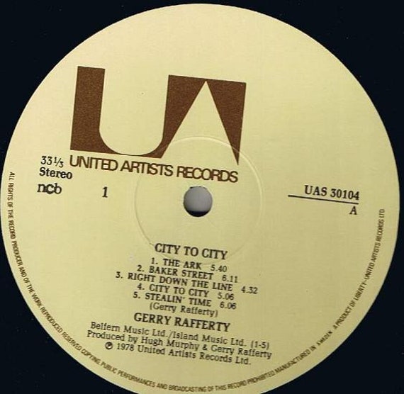 Gerry Rafferty – City To City アナログレコード Gerry Rafferty City to City Half-Speed Mastered 2LP (Orange