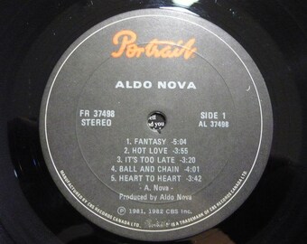 Aldo Nova Debut Record Vinyl, LP, Album 1982 Pop Rock - Etsy