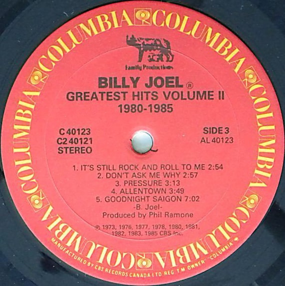 Billy Joel Greatest Hits Volume I & Volume II 2 X Vinyl, LP, Album