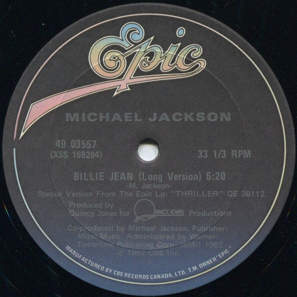 Michael Jackson  Billie Jean 6minutes and twenty five seconds worth of Billy Jean! Long Version on 12 in Vinyl! Exclusive from Power Records