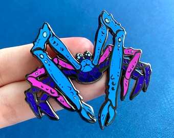 Spider Crab enamel pin - Glow in the dark pins
