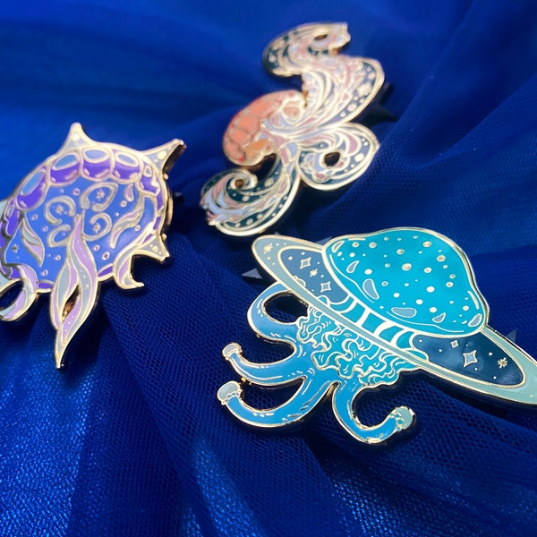 Jellyfish Enamel Pin Set- Space Pins for Ita Bag