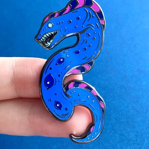 Moray Eel Enamel Pin- Glow in the dark