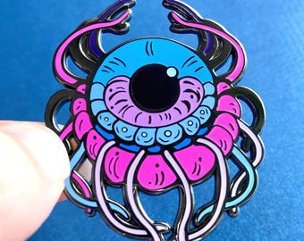 Alarm Jellyfish enamel pin - Glow in the dark pins