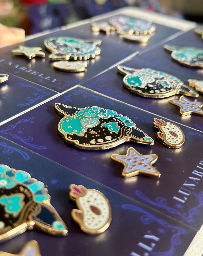 Sunfish Rudder Pin Sunfish Enamel Pin Set, With Sea Bunny and Star Fish Mini Accent Pins ...