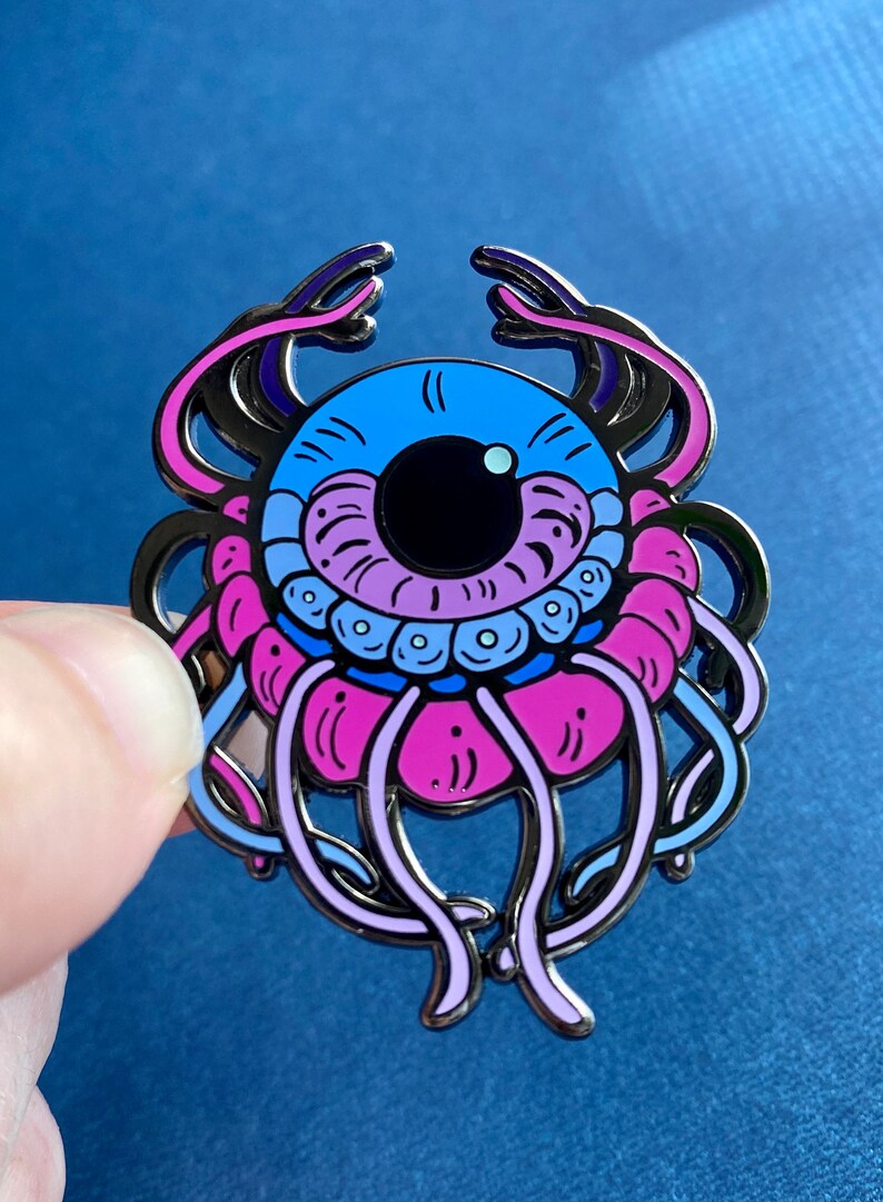 Alarm Jellyfish Enamel Pin Glow in the Dark Pins Etsy