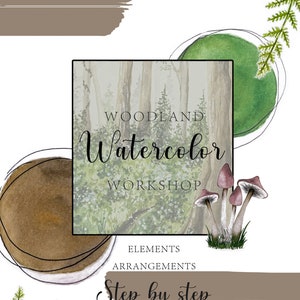 Workshop bosaquarel: stapsgewijze handleiding voor aquarelbomen, dieren, bosgebladerte en arrangementen | Ambachten met bosthema