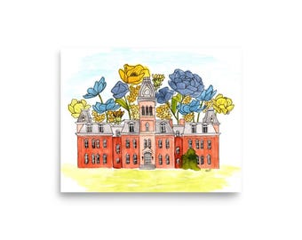 Woodburn Hall, WVU - 8x10 Art Print
