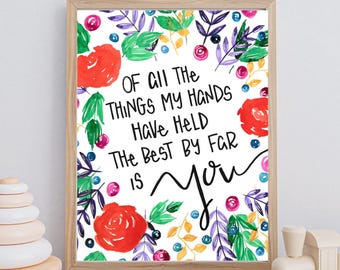 Colorful and loving wall art for the nursery - 8x10 Fine Art Print