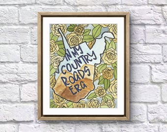 Country Roads Era, 8x10 Art Print