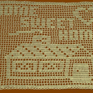 PDF Instant Download Home Sweet Home Filet Crochet Pattern, Crochet Pattern, Doily, Housewarming gift, 17&quot; x 12&quot;, size 10 crochet thread