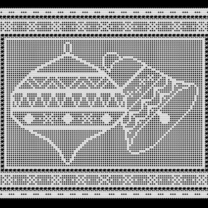 Instant Download Crochet Pattern, Christmas Ornament Table Topper, Filet Crochet, Charts and Instructions, Gift for Crocheter, Filet Crochet image 2