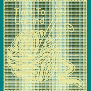 Time to Unwind Filet Crochet Pattern: Yarn & Needles Wall Decor (PDF Download)
