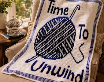 Time To Unwind - Throw - Overlay Mosaic Crochet Pattern and Chart