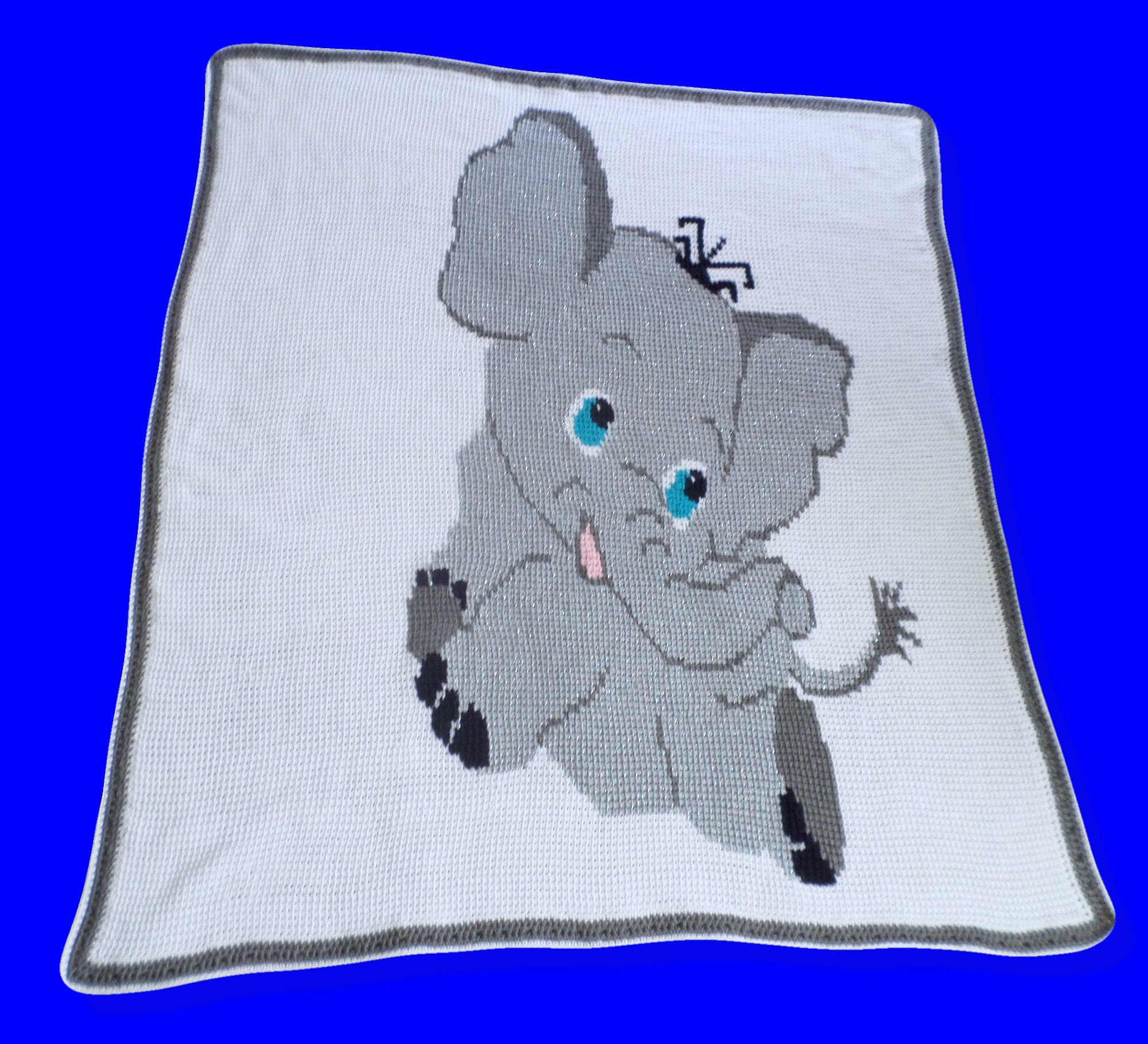Baby Elephant Baby Blanket Crochet Pattern and Charts Etsy Canada