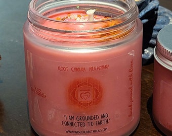 Root Chakra Meditation candle. Soy candle