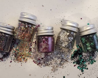 Addams Family biodegradable Glitter sample pack - sample pack-same day shipping-