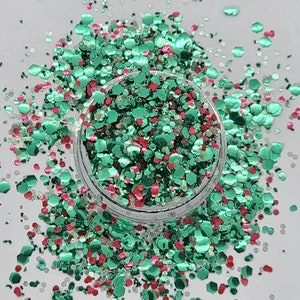 Biodegradable Glitter- Holly Jolly. signature blend Christmas Glitter