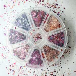 Biodegradable Glitter Wheel. Valentines Day Collection 8 colors.