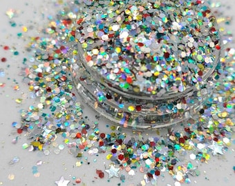 Purpurina holográfica biodegradable / Bola de discoteca