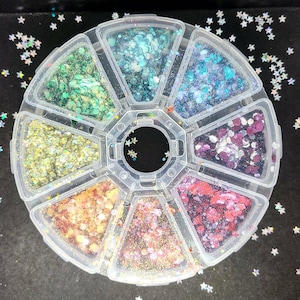 Biodegradable Glitter Wheel. 8 colors.