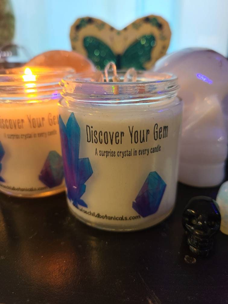 Hidden Gem Candle. DISCOVER YOUR GEM. Hidden Crystal Candle. A Etsy