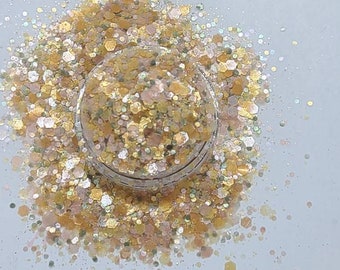 Paillettes biodégradables- 100 % sans plastique- Pures biopaillettes- Mélange signature Golden Hour