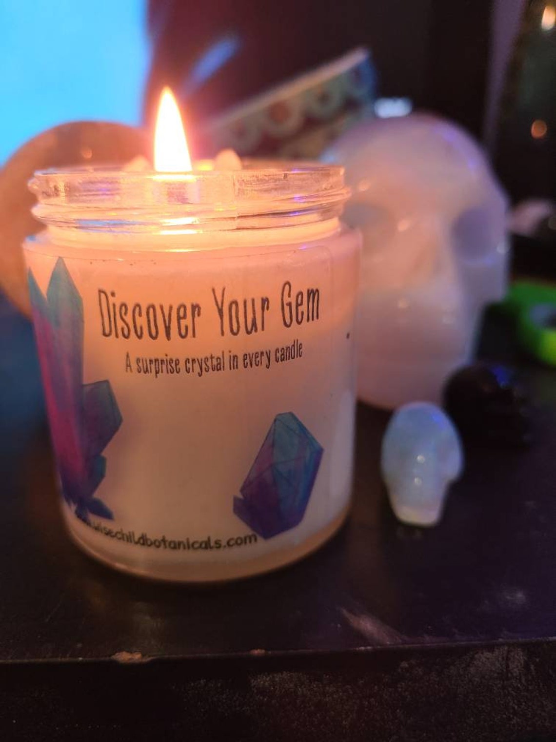 Hidden Gem Candle. DISCOVER YOUR GEM. Hidden Crystal Candle. Etsy