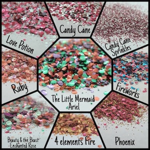 Biodegradable Glitter. Red Biodegradable glitter.