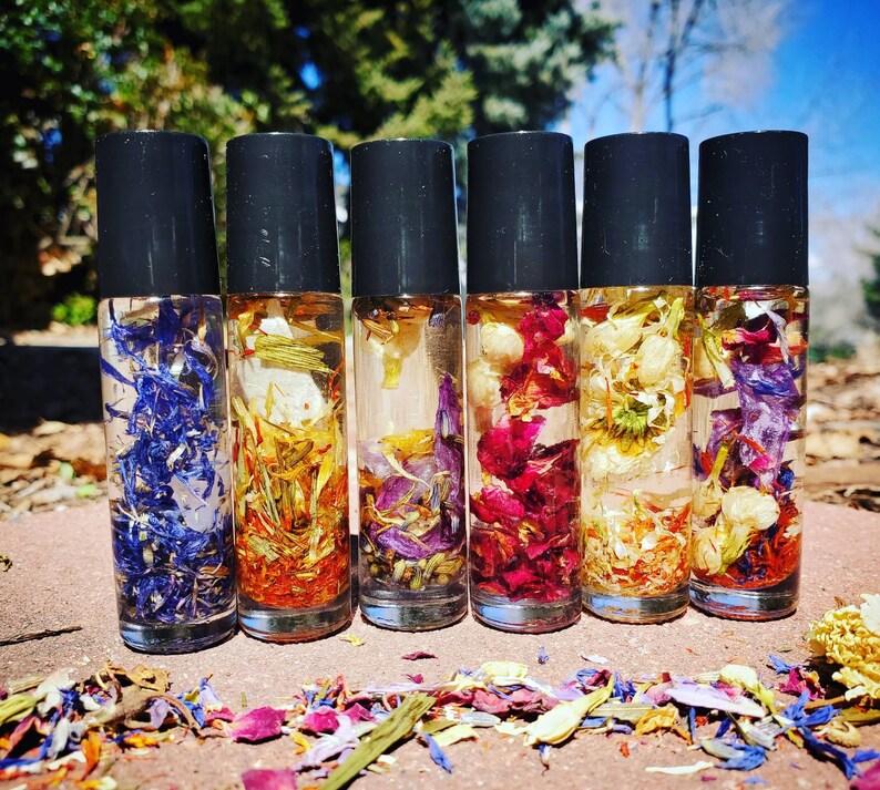 Essential Oil Perfume Rollers Infused with herbs and flowers Etsy