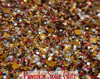 Paillettes biodégradables | Paillettes à la citrouille et aux épices | Paillettes Halloween | Paillettes festives | Bougie scintillante | Savon pailleté | Paillettes artisanales