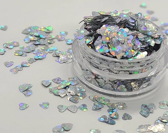 Biodegradable Glitter | Heart of Glass | Holographic Hearts