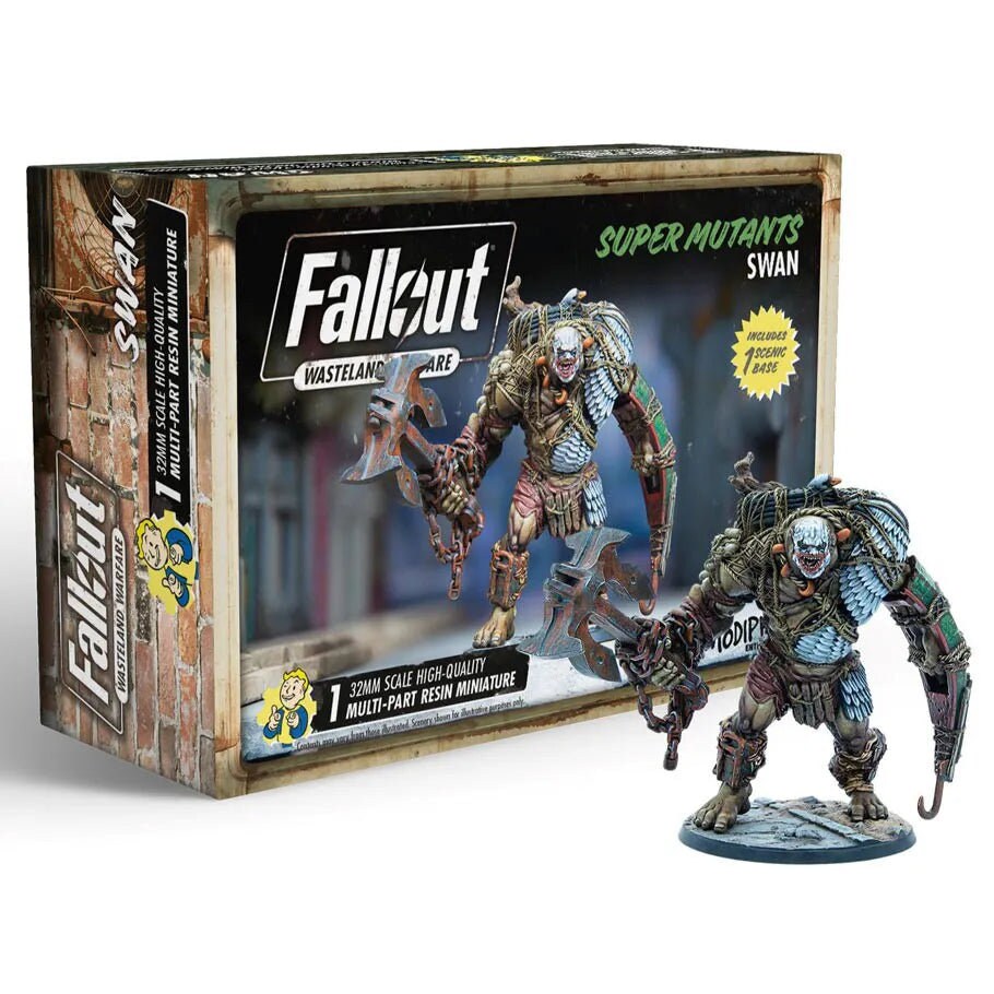 Fallout Wasteland Warfare Super Mutant Swan Roleplaying Resin Miniature ...