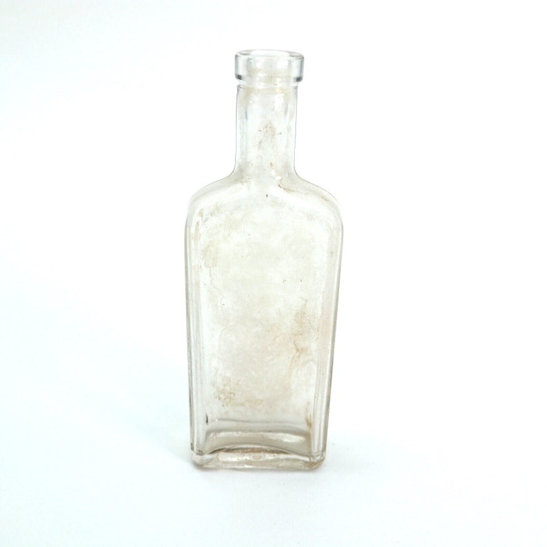 Vintage Apothecary Medicine Bottle Clear Glass 6.5 In Etsy