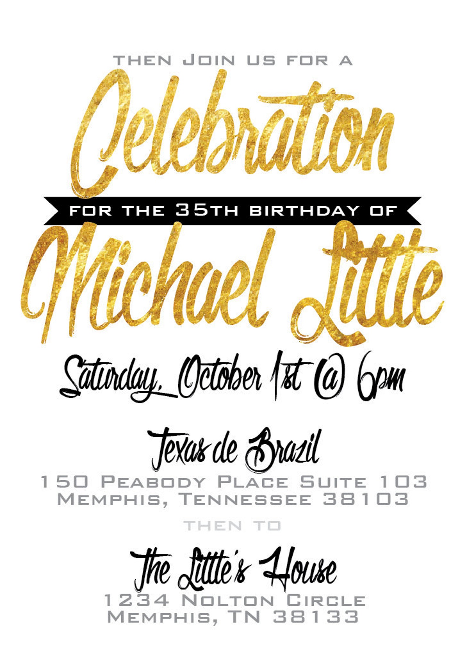 Join Us for a Celebration Birthday Party Invitation Etsy