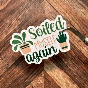 Punny Plant Sticker – Cute Indoor Plant Quotes, Vinyl Decals for Plant Lovers, Plant Pun Sticker, Funny Plant Sticker, Houseplant Sticker