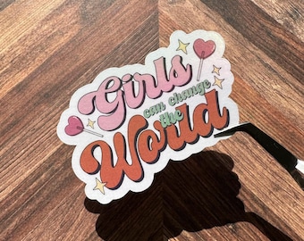 Girl Power Holographic or Matte Sticker: Feminist Empowerment Vinyl Decal