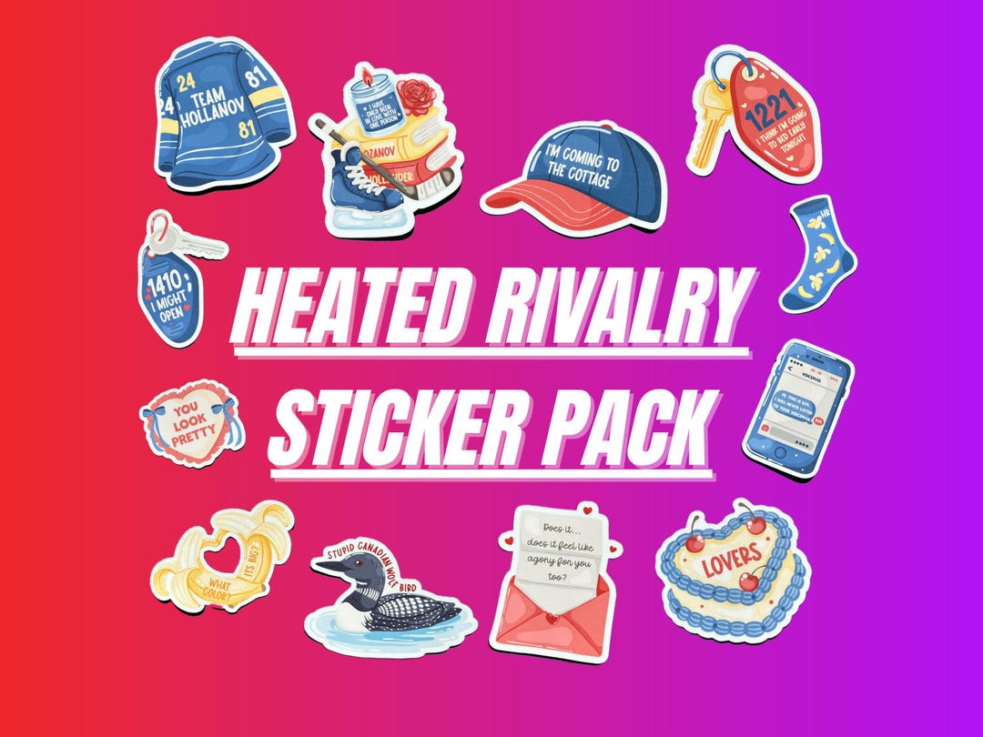 Heated Rivalry Sticker Pack | Ice Hockey Romance Vinyl Decal Bundle ...