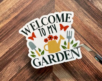 Gardening Sticker – Cute Plant Quote, Vinyl Decal for Plant Lovers, Plant Sticker, Botanical Sticker, Garden Sticker, Garden Lovers