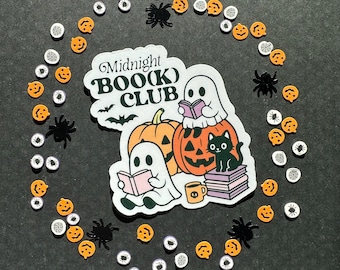 Ghost Book Club Halloween Sticker | Spooky Bookish Vinyl Decal