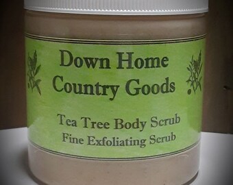 Tea Tree Body Scrub (Fine Exfoliating Scrub) All Natural