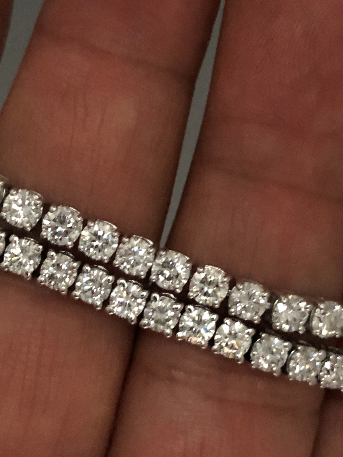 Tennis Bracelet with Lab Grown Diamonds. 7inch 10ct and 8ct Etsy