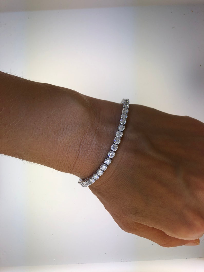 Tennis Bracelet with Lab Grown Diamonds. 7inch 10ct and 8ct Etsy