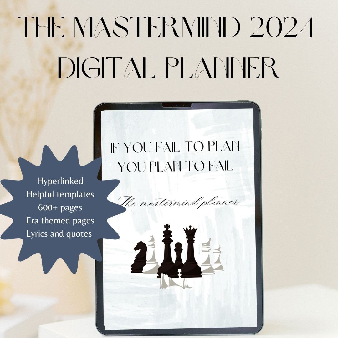 Mastermind 2024 Swiftie Digital Planner, Hyperlinked Planner With Finance Tracker, Exercise
